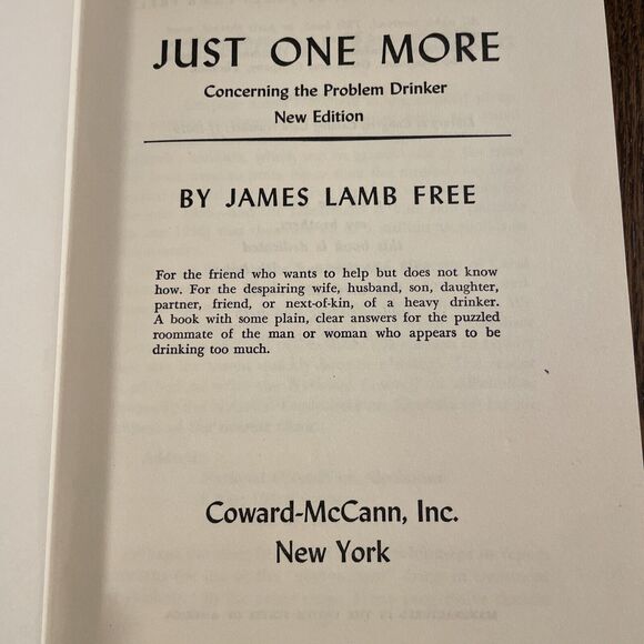 Just One More Concerning The Problem Drinker 1955 Alcoholics Anonymous Book - Picture 7 of 8